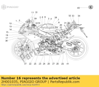 2H001035, Aprilia, naklejka na owiewk? ?rsv4 rf?, Nowy