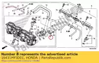 16431MFJD01, Honda, placa, junta honda  cb cbf cbr 600 650 1000 1100 1300 2006 2007 2008 2009 2010 2011 2012 2013 2017 2018 2019, Novo