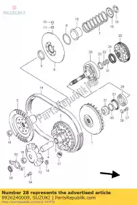 suzuki 0926240009 bearing,clutch - Bottom side