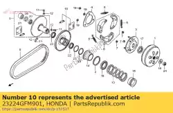 Aqui você pode pedir o conjunto de rosto, móvel em Honda , com o número da peça 23224GFM901: