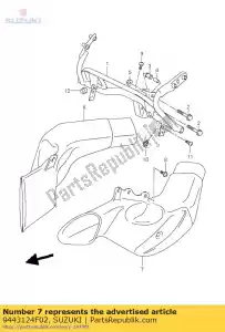 Suzuki 9443124F02 tubo, toma de aire - Lado inferior