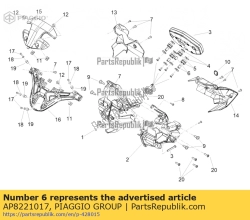 Aprilia AP8221017, Distanziatore, OEM: Aprilia AP8221017