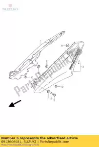 suzuki 0913606081 parafuso - Lado inferior