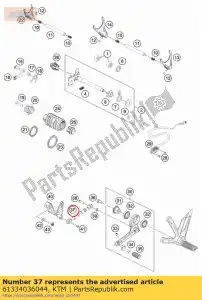 ktm 61334036044 bielle cpl. - La partie au fond