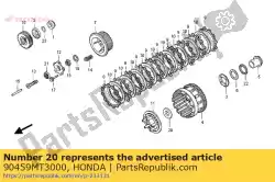 Aqui você pode pedir o arruela, 25x54x6 em Honda , com o número da peça 90459MT3000: