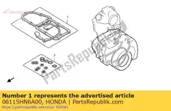 Aqui você pode pedir o folha de junta kit b em Honda , com o número da peça 06115HN6A00: