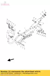Aqui você pode pedir o tampa, silenciador em Yamaha , com o número da peça 1B2147870000: