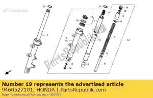 Honda 9460527101 parafuso d1, garfo - Lado inferior