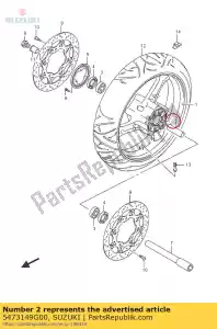 suzuki 5473149G00 przek?adka, piasta fr b - Dół