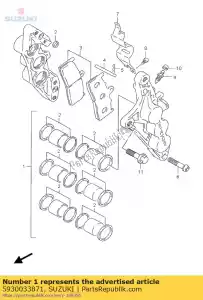 Suzuki 5930033871 zuiger set - Onderkant