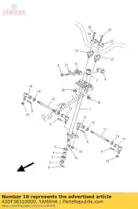 yamaha 43DF38310000 vara, amarrar - Lado inferior