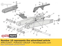 Aprilia AP8152007, Lage moer m14x1.5, OEM: Aprilia AP8152007