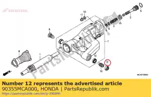 honda 90355MCA000 écrou, pivot de bras oscillant - La partie au fond