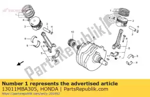 Honda 13011MBA305 ring set, piston (std.) - Bottom side
