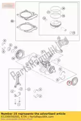 Aquí puede pedir eje equilibrador de la rueda motriz 08 de KTM , con el número de pieza 61230056000: