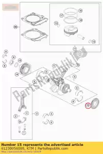 ktm 61230056000 eje equilibrador de la rueda motriz 08 - Lado inferior