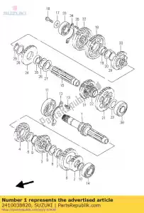 suzuki 2410038820 contraeixo - Lado inferior