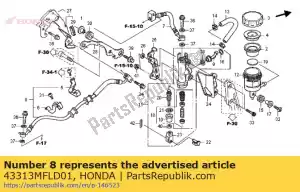 honda 43313MFLD01 slang comp. b, rr. rem - Onderkant