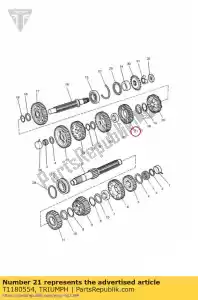 triumph T1180554 saída de engrenagem - Lado inferior