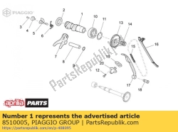 Aprilia 8510005, Front camshaft, OEM: Aprilia 8510005