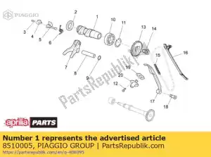 Piaggio Group 8510005 árvore de cames dianteira - Lado inferior