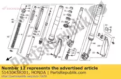 Ici, vous pouvez commander le amortisseur comp., fr. Auprès de Honda , avec le numéro de pièce 51430KSRJ01: