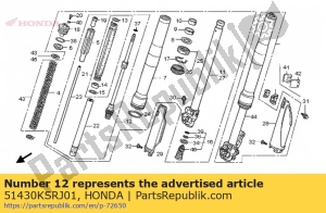 Honda 51430KSRJ01 damper comp., fr. - Bottom side