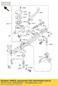 Kawasaki 430151643 cylinder-assy-master, - Bottom side