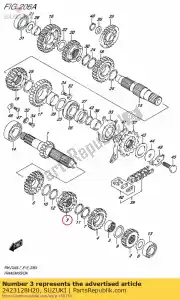 suzuki 2423128H20 gear.3rd, drive - La partie au fond