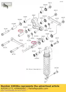 kawasaki 420361273 sleeve,12x18x57 kx80-r1 - Bottom side