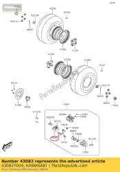 Here you can order the pad-assy-brake from Kawasaki, with part number 43082Y004: