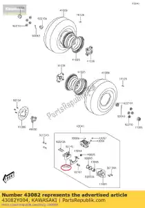 Kawasaki 43082Y004 pad-assy-brake - Bottom side