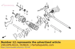 Ici, vous pouvez commander le bras comp., gearshi auprès de Honda , avec le numéro de pièce 24610ML4610: