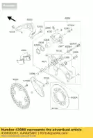 430800007, Kawasaki, étrier-sous-ensemble, rr kx125-m2 kawasaki kx 125 250 2004 2005 2006 2007 2008, Nouveau