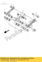 6264637E00, Suzuki, distanziale, cus posteriore suzuki rm 125 250 1998 1999, Nuovo