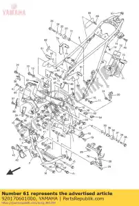 yamaha 920170601000 bolt, button head - Bottom side