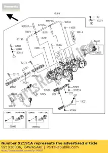 Kawasaki 921910036 tubo - Lado inferior