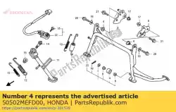 Here you can order the rubber, main stand stopper from Honda, with part number 50502MEFD00: