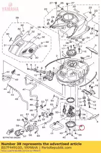 yamaha BS7F449100 steun, brandstofpomp - Onderkant