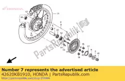 Aquí puede pedir collar, eje trasero de Honda , con el número de pieza 42620KB1910: