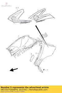 Suzuki 6815507G60BHV tape,cover side - Bottom side