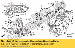 honda 13319KTW901 rolamento h, virabrequim r. lado (verde / verde) (o.s.) - Lado inferior