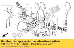 Ici, vous pouvez commander le levier comp., l. Manipuler auprès de Honda , avec le numéro de pièce 53178MY5730: