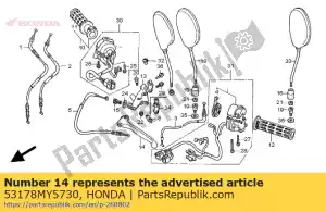 Honda 53178MY5730 levier comp., l. manipuler - La partie au fond