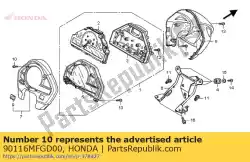 schroef, tappen, 4x10 van Honda, met onderdeel nummer 90116MFGD00, bestel je hier online: