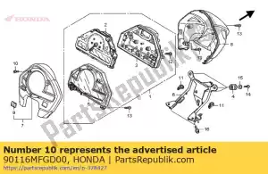 honda 90116MFGD00 schroef, tappen, 4x10 - Onderkant