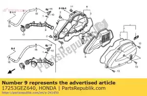 Honda 17253GEZ640 tube comp., air cleaner - Bottom side