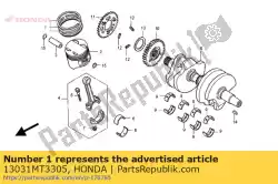 Here you can order the ring set, piston (0. 50)(riken) from Honda, with part number 13031MT3305: