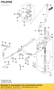 Suzuki 6967400B20 circlip - Lado inferior