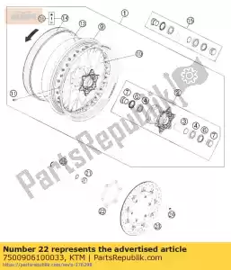 ktm 7500906100033 adapter do tarcz hamulcowych 10,1? mm - Dół